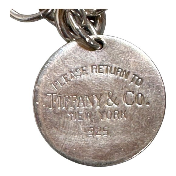 Tiffany & Co. Please Return To Sterling 925 Round Tag Chain Link Bracelet Silver - Picture 3 of 6